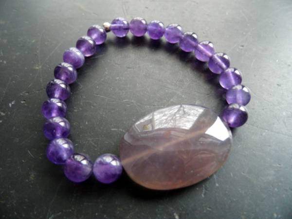 Armband, Amethyst, lila, Männer, Unisex, Amethystarmband, Schmuck